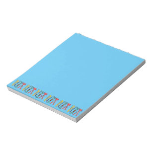 Funny Skiing Colorful Ski Skier Notepad