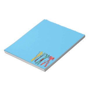 Funny Skiing Colorful Ski Skier  Notepad