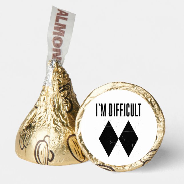 Funny Skiing Gag Skier Birthday Treat Hershey®'s Kisses® (Front)