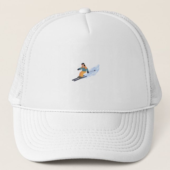 Funny Skiing Hat | Eat Sleep Ski Repeat Beanie (Front)