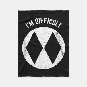 Funny Skiing Im Difficult For Advanced Skiers  Fleece Blanket