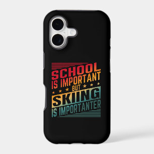 Funny Skiing Quotes Typography iPhone 17 Case