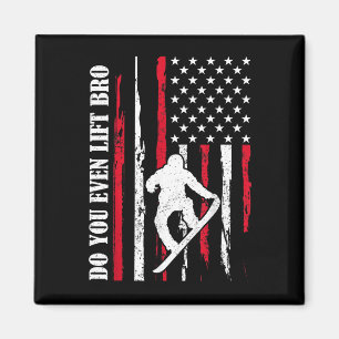 Funny skiing snowboarding design for men women magnet