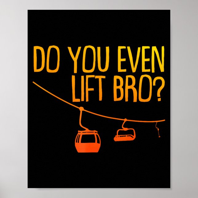 Funny skiing snowboarding design for men women poster (Front)