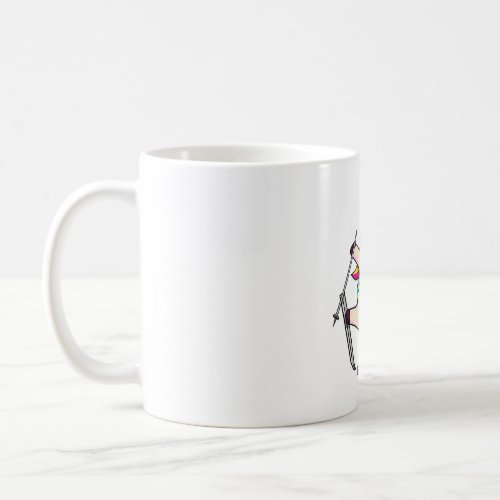 Funny Skiing Unicorn Ski Winter Sports Gift Coffee Mug