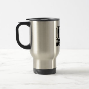 Funny Skiing "Your Dad vs My Dad" Design Travel Mug
