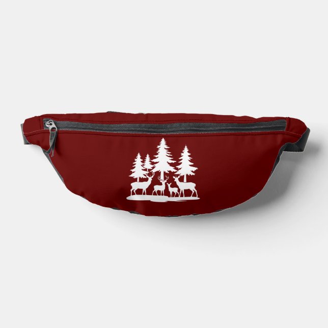 Funny Skinny Pine Tree Summer Hiking Camping  Fanny Pack (Lay Down)