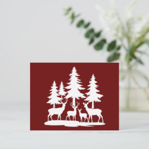 Funny Skinny Pine Tree Summer Hiking Camping Holiday Postcard
