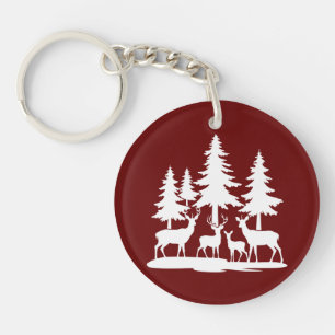 Funny Skinny Pine Tree Summer Hiking Camping Keychain