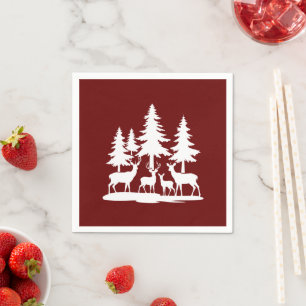 Funny Skinny Pine Tree Summer Hiking Camping  Napkins