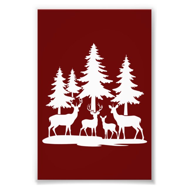 Funny Skinny Pine Tree Summer Hiking Camping  Photo Print (Front)