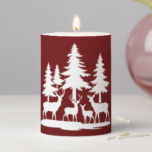 Funny Skinny Pine Tree Summer Hiking Camping  Pillar Candle