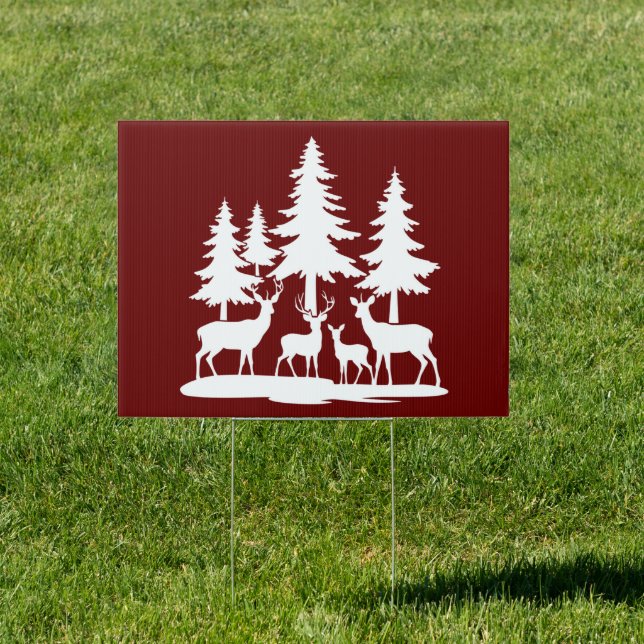 Funny Skinny Pine Tree Summer Hiking Camping  Sign (Insitu)