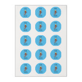Funny skipping mudskipper fish cartoon  edible frosting rounds (Sheet)