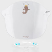 Funny skipping mudskipper fish cartoon  face shield (Front w/Glasses)