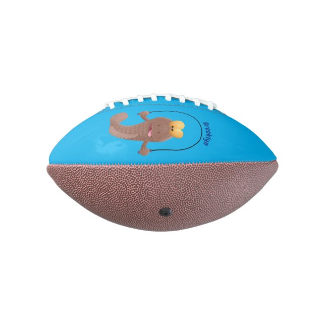 Funny skipping mudskipper fish cartoon  football (Rotated 270)