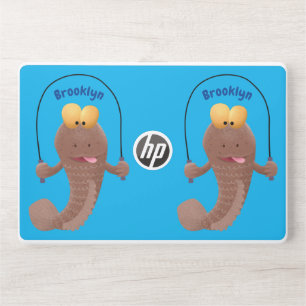 Funny skipping mudskipper fish cartoon HP laptop skin