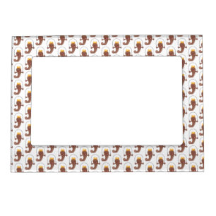 Funny skipping mudskipper fish cartoon  magnetic frame