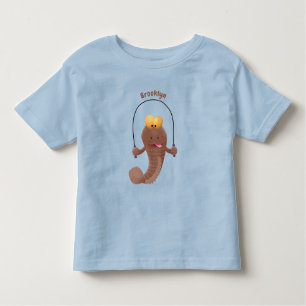 Funny skipping mudskipper fish cartoon toddler t-shirt