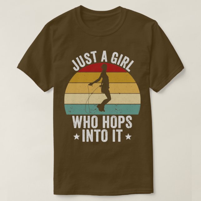 Funny Skipping Rope Jumping Rope Just A Girl Who H T-Shirt (Design Front)