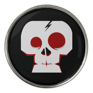 Funny skull cartoon monster golf ball marker