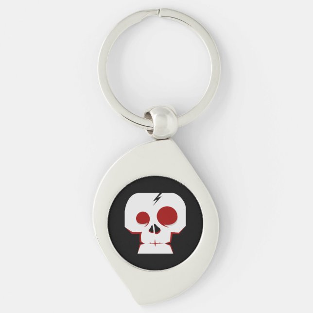Funny skull cartoon monster keychain (Front)