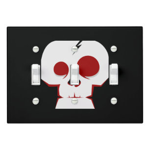 Funny skull cartoon monster light switch cover