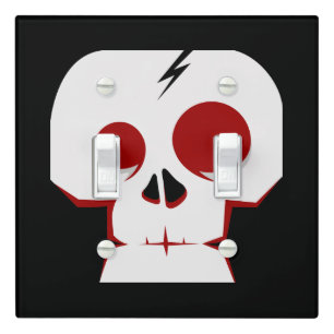 Funny skull cartoon monster light switch cover