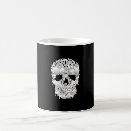 Funny Skull Costume Men Women Bulldog Lover Gifts Magic Mug