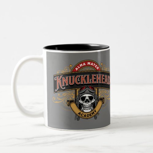 Funny Skull Knucklehead Academy  Two_Tone Coffee Mug