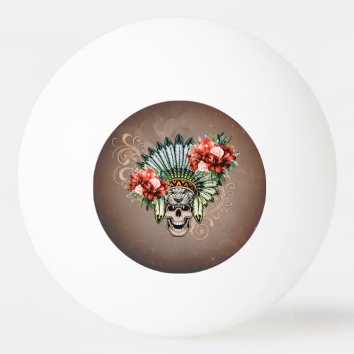 Funny skull ping pong ball