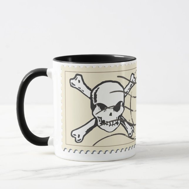 Funny Skull Stamp 5 Mug (Left)