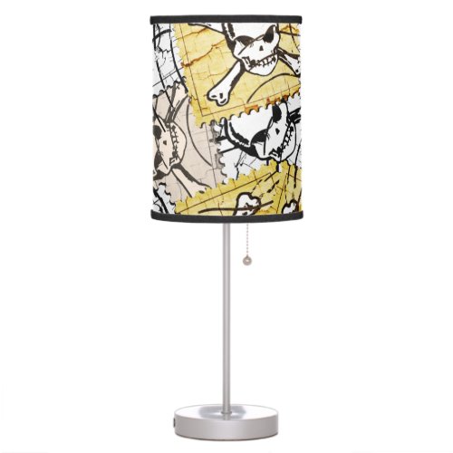 Funny Skull Stamp Table Lamp