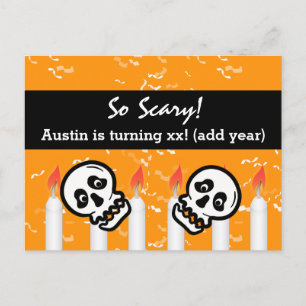 Funny Skulls Birthday Party Save the Date V05 Announcement Postcard