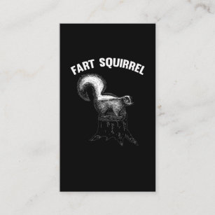 Funny Skunk Joke Squirrel Pun Business Card