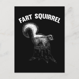 Funny Skunk Joke Squirrel Pun Postcard