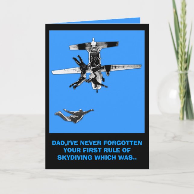 Funny skydiving birthday card (Front)
