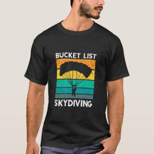 Funny Skydiving Bucket List Vintage Retro Paraglid T-Shirt