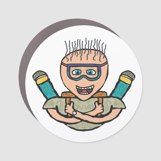 Funny Skydiving Car Magnet (Front)
