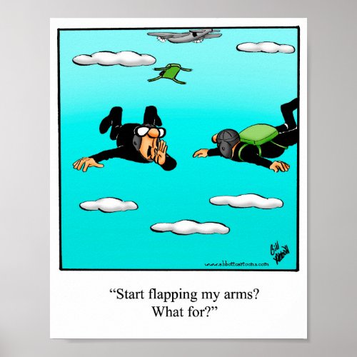 Funny Skydiving Humor Poster