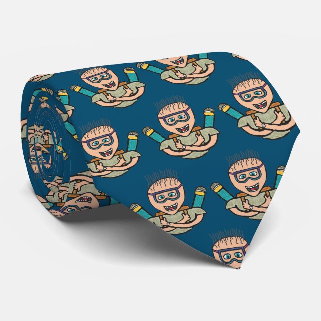 Funny Skydiving Neck Tie (Rolled)