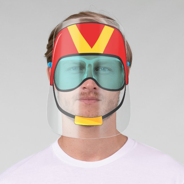 Funny Skydiving Parachuting Enthusiasts Face Shield (Insitu)