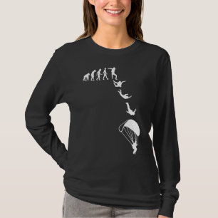 Funny Skydiving Skydiver Gift Parachuting Evolutio T-Shirt