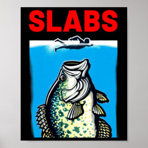 Funny Slab Famous Shark Movie Parody Slabs Crappie Poster