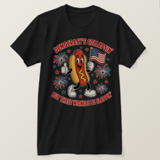  Funny Slappin' Wieners Patriotic Meme  T-Shirt