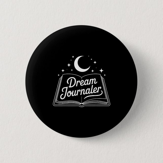 Funny Sleep Hygiene Dream Journaling Status Symbol Button (Front)