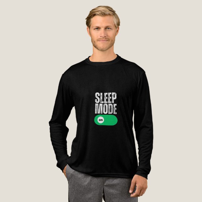 Funny Sleep Mode On Toggle Switch - Retro Distress Tri-Blend Shirt (Full Front)