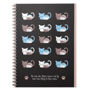 Funny sleeping cat quotes II Notebook