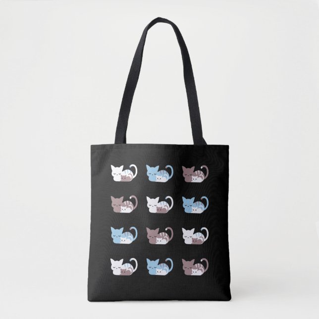 Funny sleeping cat quotes II Tote Bag (Front)