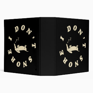 Funny Sleeping Dog 3 Ring Binder